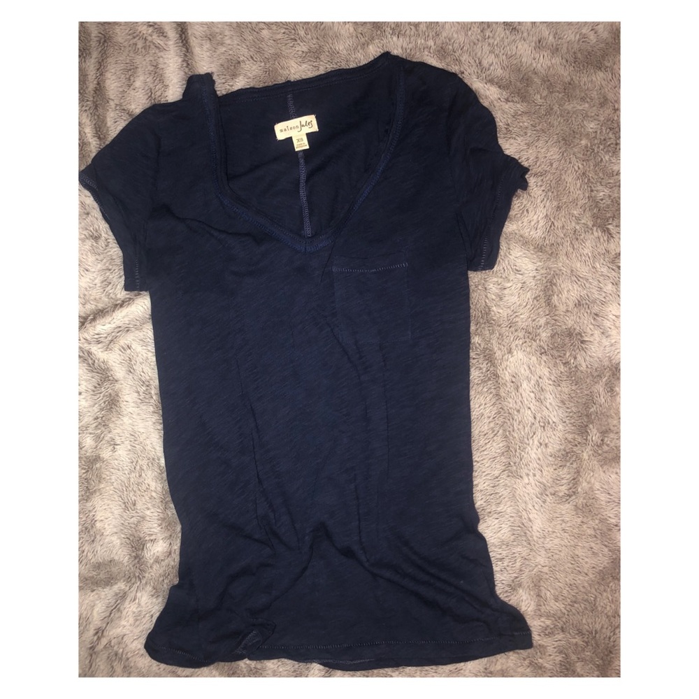 MAISON JULES : seam back / v-neck - tee : XS